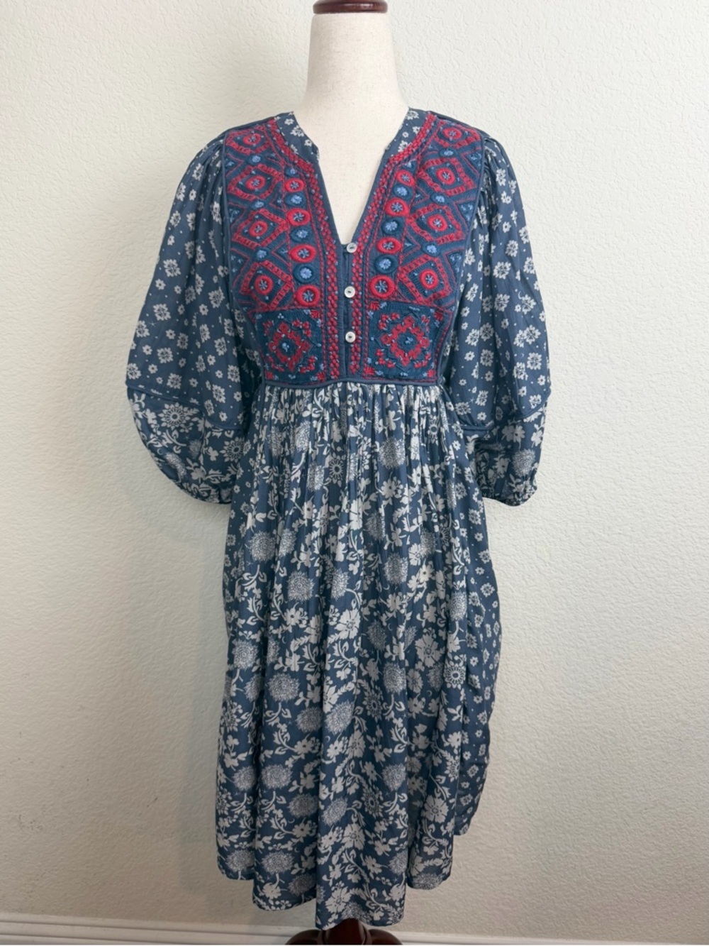 Sundance Layna Embroidered Boho Dress